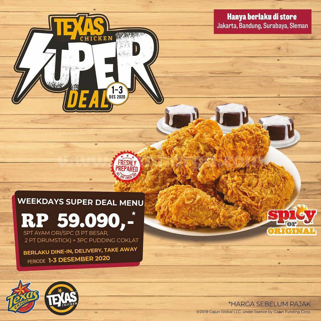Texas Chicken Promo Weekday Super Deal Menu cuma Rp 59.099*