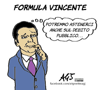 noquorum, quorum, debito pubblico, astensione, renzi, vignetta, satira