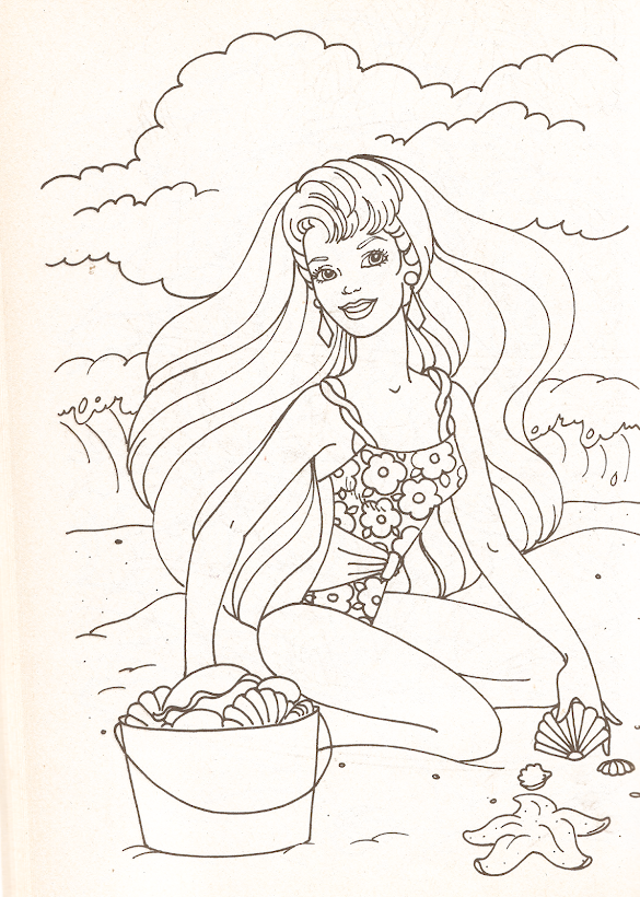 Barbie Giant Coloring Pages - Kids-n-fun.com | 23 coloring pages of Barbie - Vintage golden barbie giant coloring book 32 pages a golden book published in 1989 all pages uncolored see pictures for detailed look.