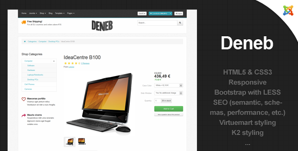 Deneb - Responsive VirtueMart - Shopping Retail