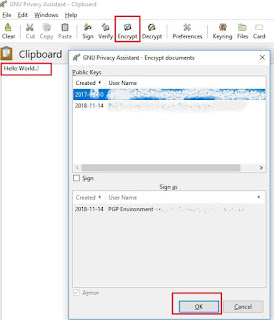 Before encryption the text in PGP tool