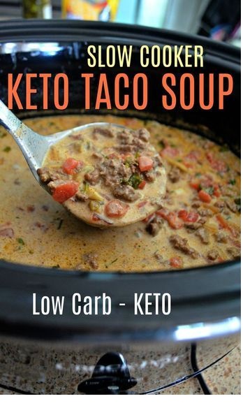 Easy Slow Cooker Keto Taco Soup