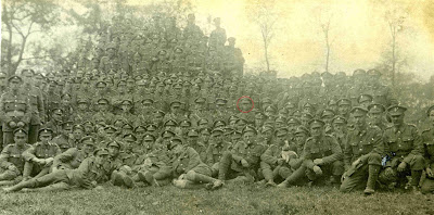 2nd Lt. Jack Avery (circled) in Royal Welsh Fusiliers, 1918