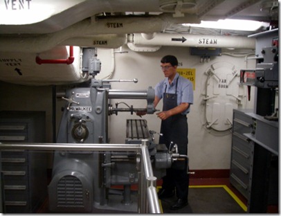 Ships machine shop.