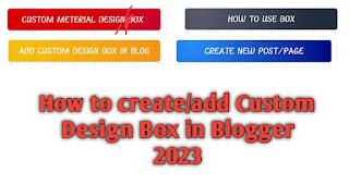Add custom design boxes in Blogger