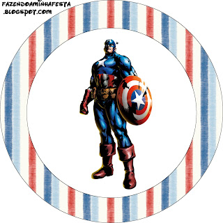 Captain America Free Printable Toppers.