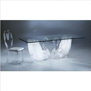 5 Piece Swan Rectangular Dining Set Legend By Shahrooz