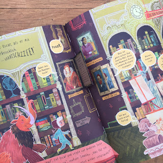 Rezension auf Kinderbuchblog Familienbücherei: "Der geheimnisvolle Fall des verschwundenen Mammuts" von Ellie Hattie, illustriert von Karl James Mountford, erschienen bei Tigerstern im 360 Grad Verlag