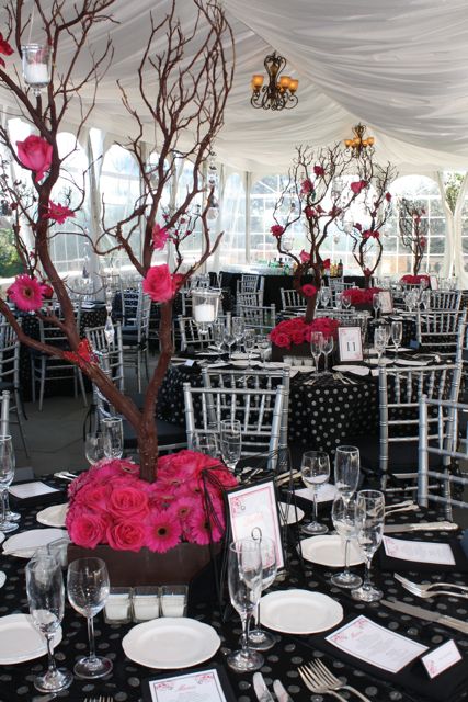 Wedding inspiration Manzanita branches centerpieces