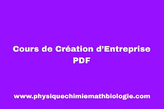 Cours de Création d’Entreprise PDF