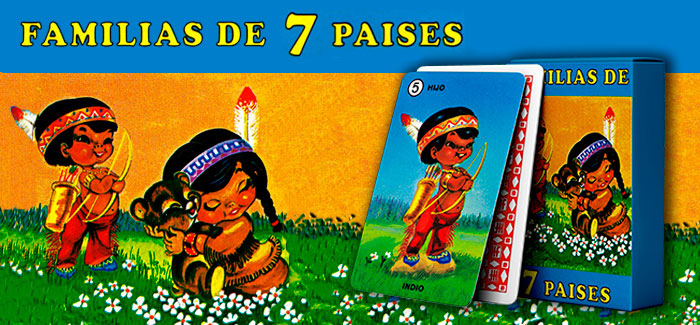 Baraja infantil Familias de 7 países Heraclio Fournier