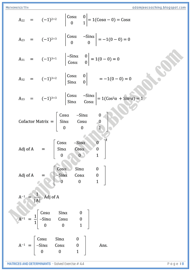 matrices-and-determinants-exercise-4-4-part-i-mathematics-11th