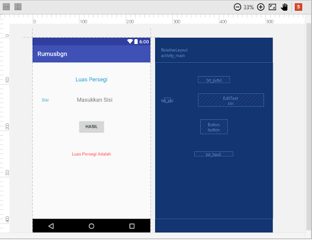 Cara Membuat Aplikasi Menghitung Luas dan Keliling Persegi dengan Android Studio