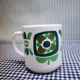 Mug Mobil/Arcopal - Vert / Cadeau pub vintage 70