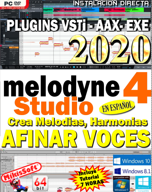 melodyne 4 studio - crea melodias harmonias afina voces mas tutorial 7 horas 2020 - vst aax
