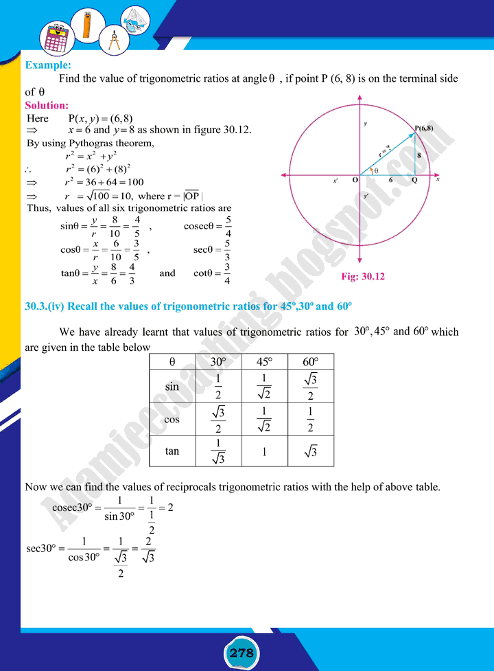 introduction-to-trigonometry-mathematics-class-10th-text-book