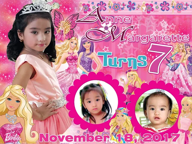 barbie tarpaulin layout for 7th birthday free download