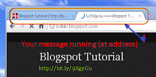 Tạo dòng tin nhắn cuộn trong thanh trạng thái trên trình duyệt cho blogspot