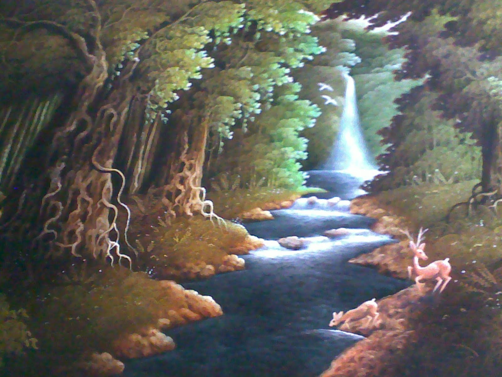 Lukisan Azzahra Online Azzahra Painting Online hutan  