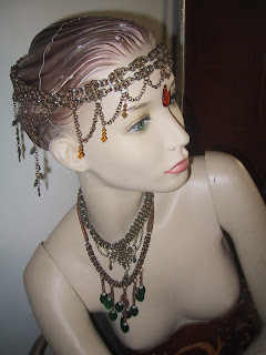 Chain maille necklace and headdress