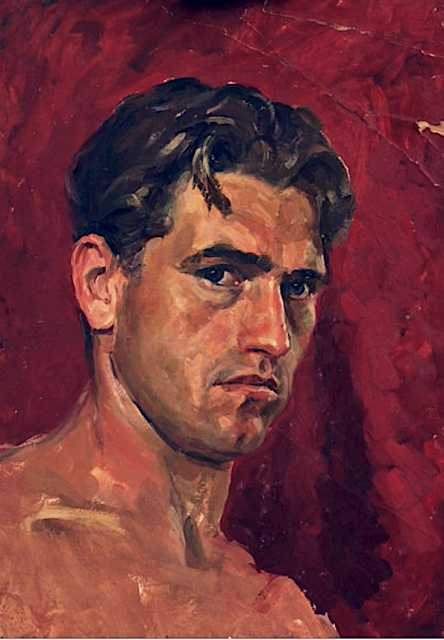 Dmitry Zhilinsky (1927-2015) Autoportrait en étudiant,1946 Collection de la famille de l'artiste