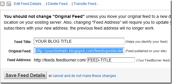 redirect feedburner subscribers