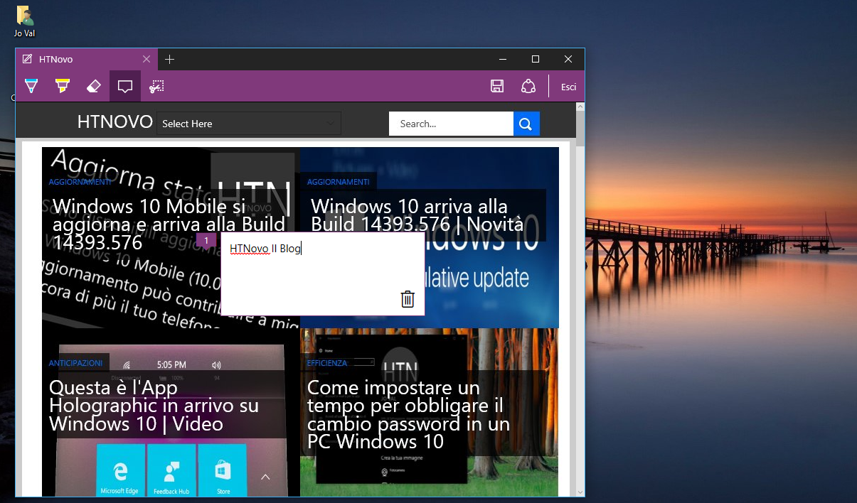 Microsoft esalta la funzione Nota Web di Edge (video) HTNovo