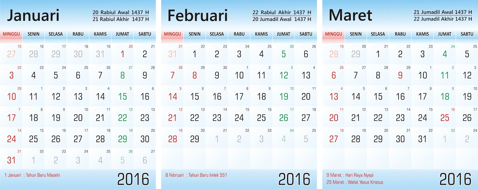 kalender 2016