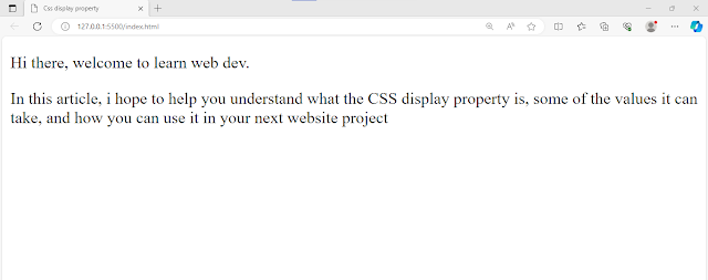 Output of html code