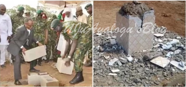 Attackers destroy foundation of Army base in Southern Kaduna (Photo)
