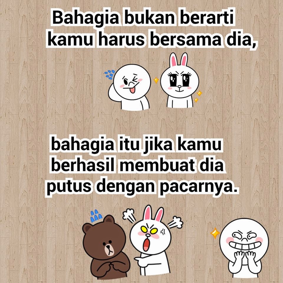 Dp BBM komik Line brown cony bahagia galau lucu ~ Info 