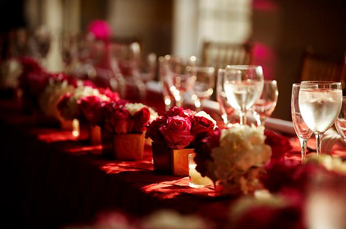 Pink And Orange Wedding Decorations