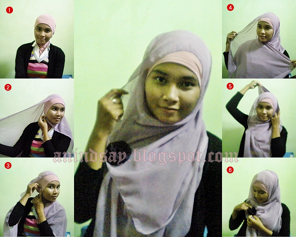 Tutorial Jilbab Segi Empat Dengan Headband Tutorial Hijab Paling