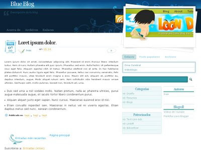 Blue Blog Blogger Template