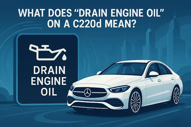 C220dに表示される「エンジンオイルを抜いてください」とは？