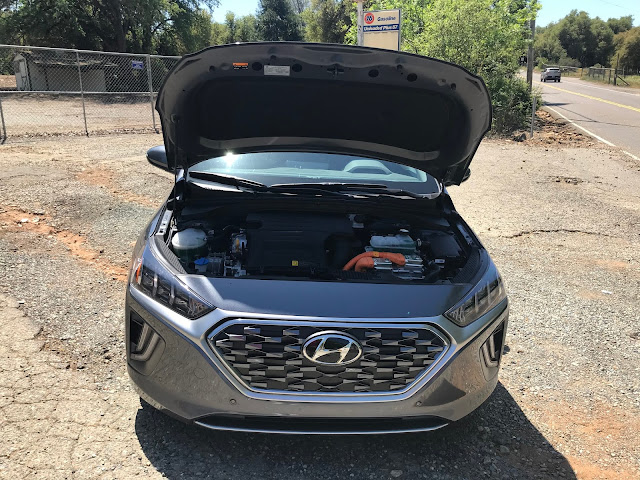 Hood open on 2020 Hyundai Ioniq HEV Limited