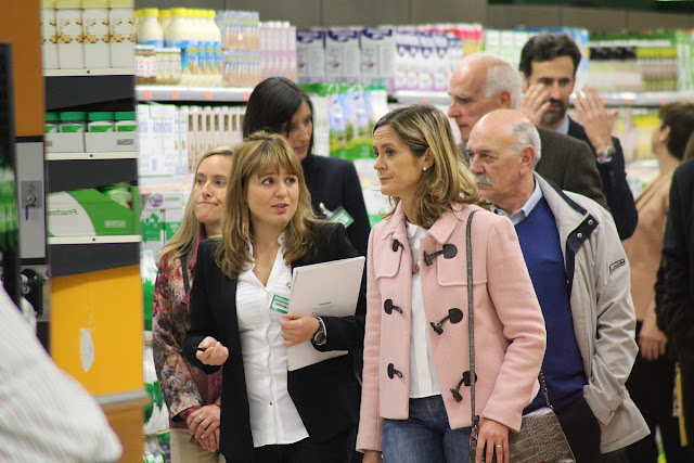 La alcaldesa, Amaia del Campo (PNV), en la inauguración de Mercadona en Megapark en 2015