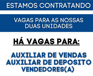 Vagas para Vendedor, Auxiliar de Vendas e Auxiliar de Depósito em Porto Alegre