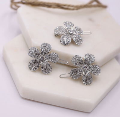 Daisy Flower Wedding Hair Pins - Set of 3