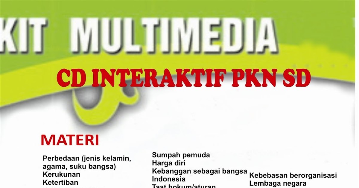 CD PEMBELAJARAN INTERAKTIF SD/MI: CD PEMBELAJARAN ANIMASI 