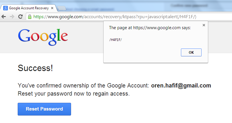 Hacking Gmail accounts with password reset system vulnerability