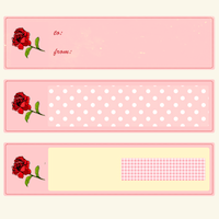 free pink rose tags