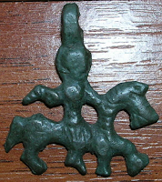 Horseman with Falcon. Bronze, XI-XIII centuries.