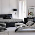 Modern black in white bedroom furniture set