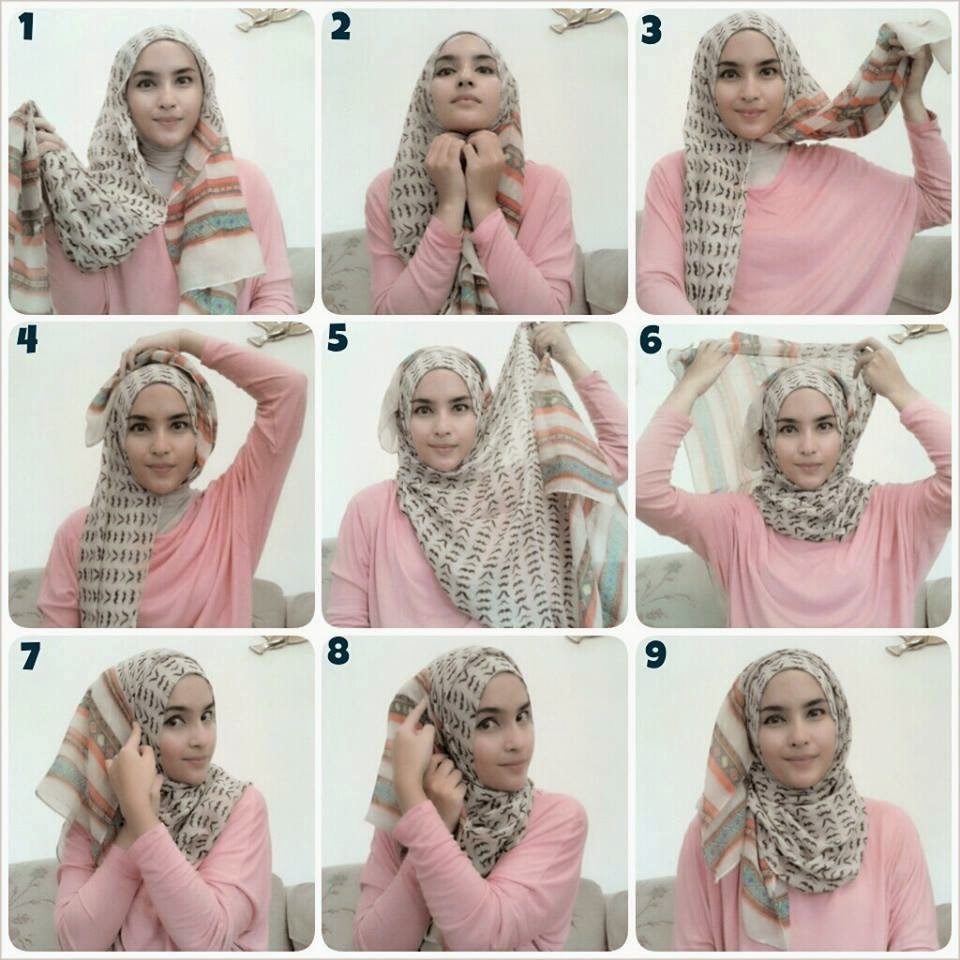 25 Koleksi Tutorial Hijab Indonesia Segi Empat Hits Terupdate Tutorial