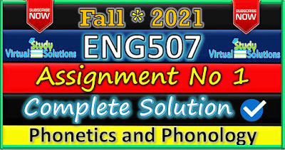 ENG507 Assignment 1 Solution Fall 2021