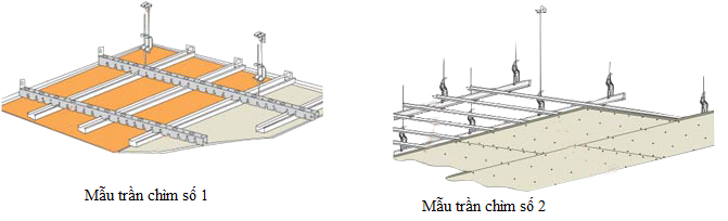 hệ khung xương trần thạch cao chìm