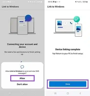Link to Windows
