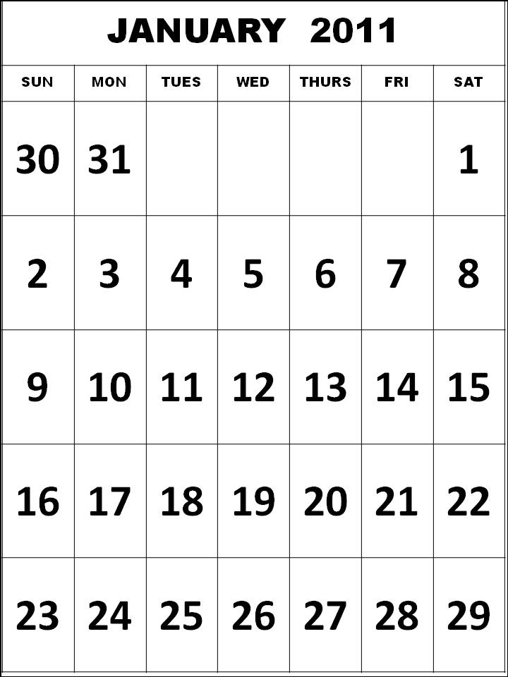 january to december 2011 calendar. Show Full Months (January,