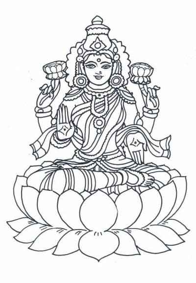 images of goddess laxmi. Goddess Laxmi Coloring